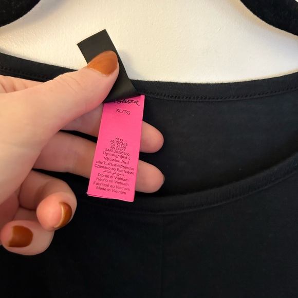 La senza black shirt crop top size xl - Picture 8 of 9